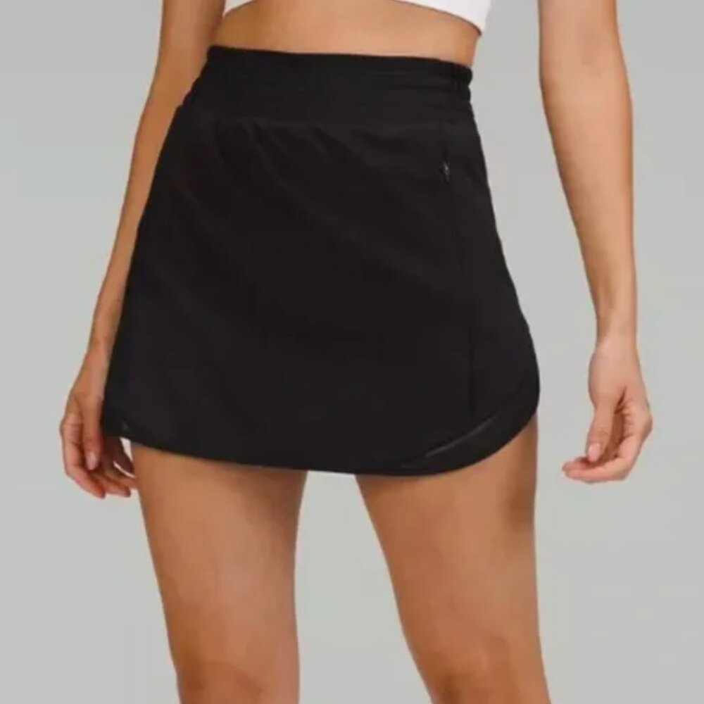 Lululemon Hottie Hot High Rise Skirt Long Black Size 4
